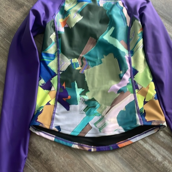 Zella Girls Stretch Rashguard Purple size 12 - Picture 3 of 7